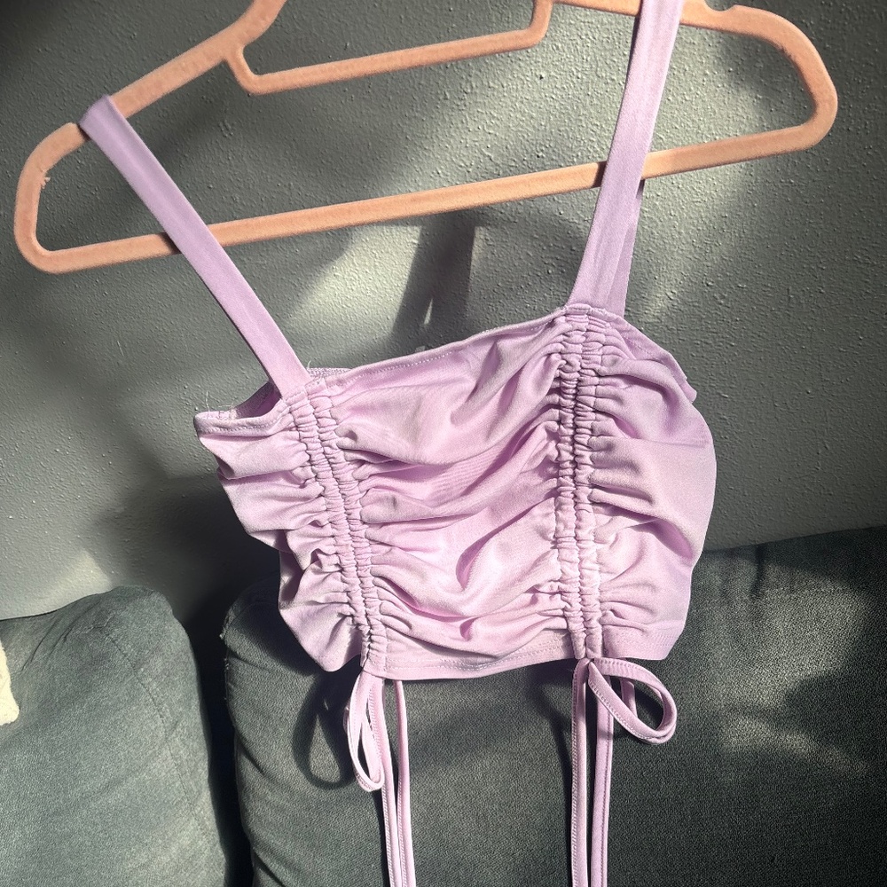 Urban Outfitters Chelsea Ruched Cami Lilac Small